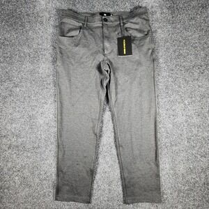 NWT Under 5'10 Omni-Stretch Pants Mens 33x26 Grey Heathered Slim Tapered Casual